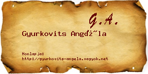 Gyurkovits Angéla névjegykártya